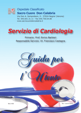 Scarica la Guida al Servizio - Ospedale Sacro Cuore Don Calabria