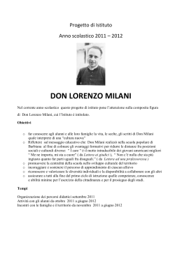 Progetto Don Lorenzo Milani