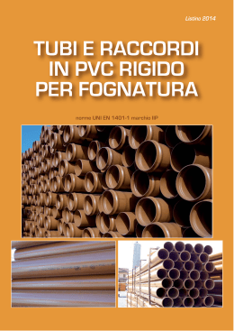 Tubi e raccordi in PVC rigido per fognatura (norma EN