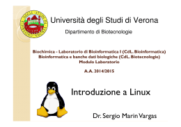 Introduzione a Linux - Università degli Studi di Verona