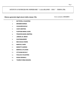 Elenco alunni per classe cognome nome