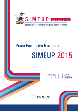 Piano Formativo Nazionale SIMEUP 2015