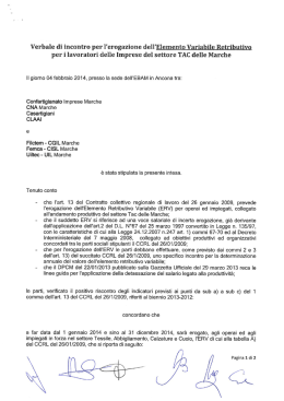 Verbale di incontro per l`erogazione dell`Elemento Variabile