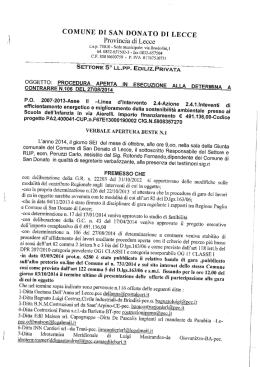 verbali apertura Buste relativi alla Busta