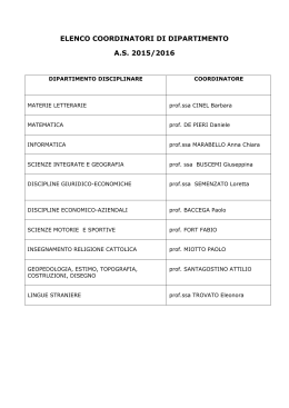 elenco coordinatori di dipartimento as 2015/2016