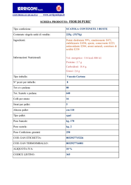 www.arrigonispa.it SCHEDA PRODOTTO: FIOR DI PURE` Tipo