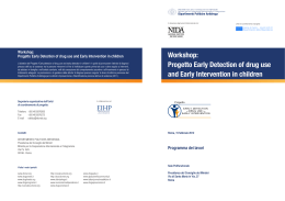 Workshop: Progetto Early Detection of drug use and Early