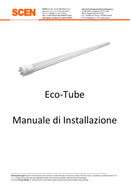 Eco-Tube Manuale di Installazione