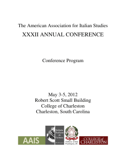 Final Program - AAIS 2012 Annual Conference