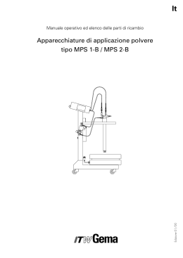 Apparecchiature di applicazione polvere tipo MPS 1-B