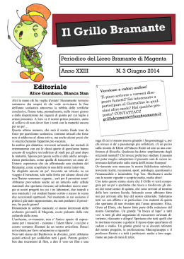 Scarica Grillo Bramante n. 3 Giugno 2014