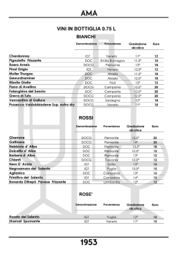 carta dei vini - A` Marechiaro