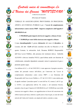 Verbale di gara Completamento PIRP exFas