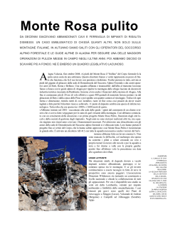 Monte Rosa pulito - Legambiente Alto Sebino