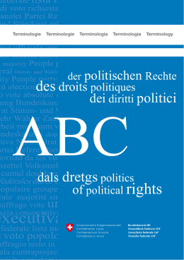 ABC dei diritti politici - Schweizerische Bundeskanzlei