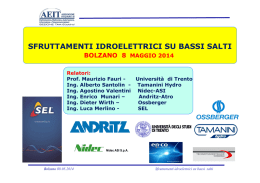 sfruttamenti idroelettrici su bassi salti - Aeit