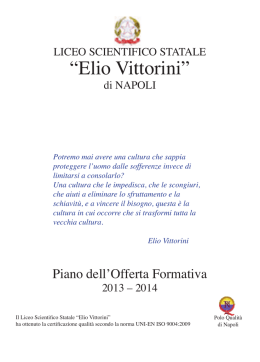 POF 2013/2014 - Liceo Scientifico Statale Elio Vittorini