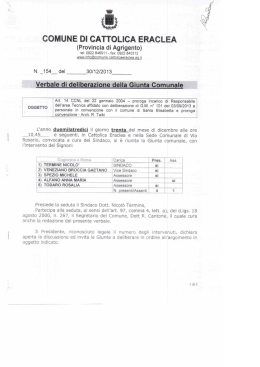 CQMUNE Dl CATTQLICA ERACLEA - Comune di Cattolica Eraclea