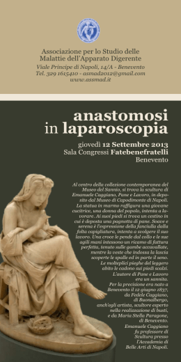 anastomosi in laparoscopia