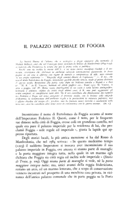 IL PALAZZO IMPERIALE DI FOGGIA