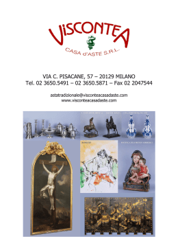 Scarica il catalogo dell`asta