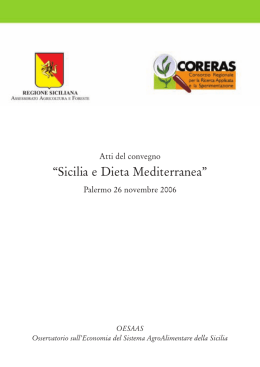 &ldquo;Sicilia e Dieta Mediterranea&rdquo;