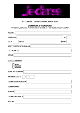 Iscrizione - ASD Jazz Dance