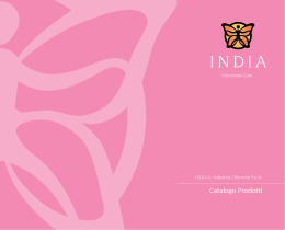 Catalogo Prodotti - INDIA Industrie Chimiche SRL