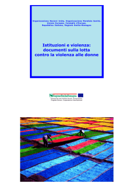 Istituzioni e violenza - Regione Emilia Romagna