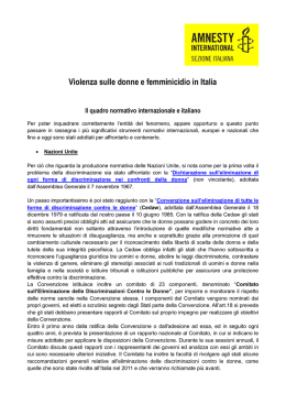 Violenza sulle donne e femminicidio in Italia