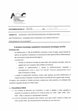 DETERMINAZIONE N° ..ÉGQ.Q> .................. .. del