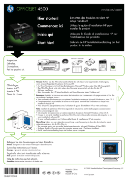 HP Officejet 4500 (G510) All-in-One Series Setup Poster – XLWW