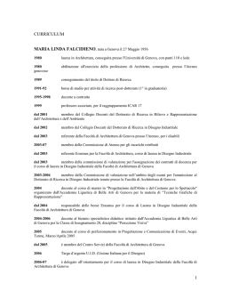 curriculum vitae - Prof. M. L. Falcidieno - DSA