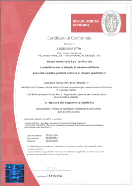 40% di materiale riciclato