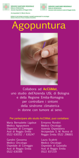 Agopuntura - Azienda USL di Reggio Emilia