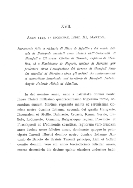 XVII. - Soprintendenza Archivistica per la Puglia