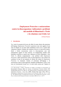 Employment Protection e assicurazione contro la disoccupazione
