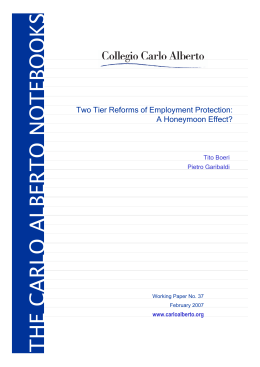 Two Tier Reforms of Employment Protection