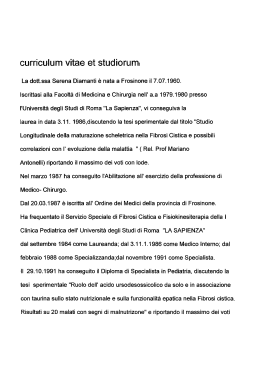 curriculum vitae et studiorum