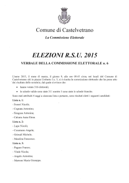 ELEZIONI R.S.U. 2015 - Comune di Castelvetrano Selinunte