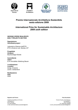 info pdf - Premio Internazionale Architettura Sostenibile