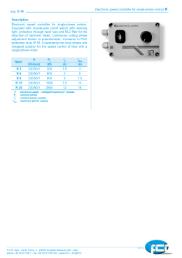 pag. E-16 Electronic speed controller for single-phase motors