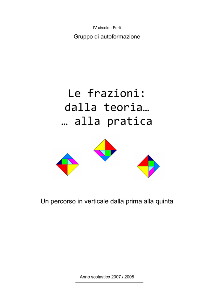 Le Frazioni Dalla Teoria Alla Pratica