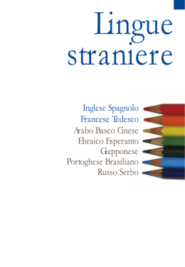 Inglese Spagnolo Francese Tedesco Arabo Basco Cinese