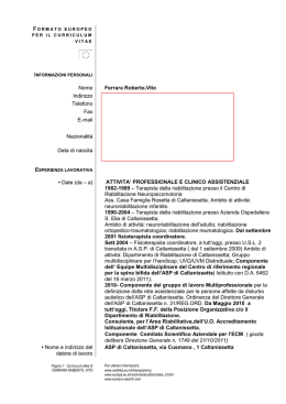 CV - Amministrazione Trasparente CEFPAS