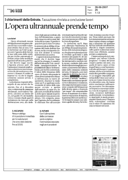 Il Sole 24 Ore, 28 agosto 2007