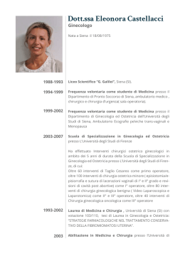 CV - Casa di Cura Frate Sole