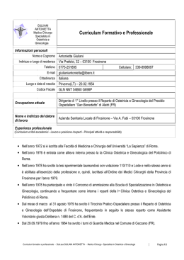 Curriculum Formativo e Professionale