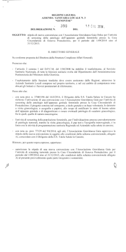 DELIBERAZIONE N. DEL