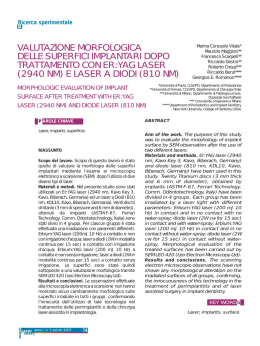valutazione morfologica delle superfici implantari dopo trattamento